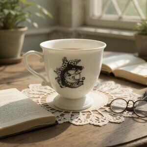 Anthropologie 'C' Initial Monogram Tea Cup